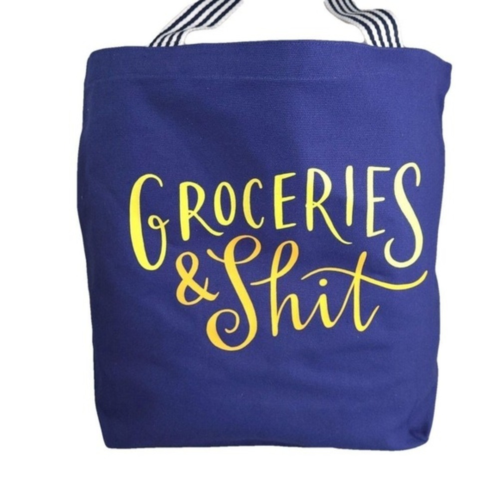 Emily McDowell Printed Shoulder Tote Humorous Reusable Gusseted Eco Bag New‎